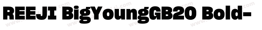 REEJI BigYoungGB20 Bold字体转换